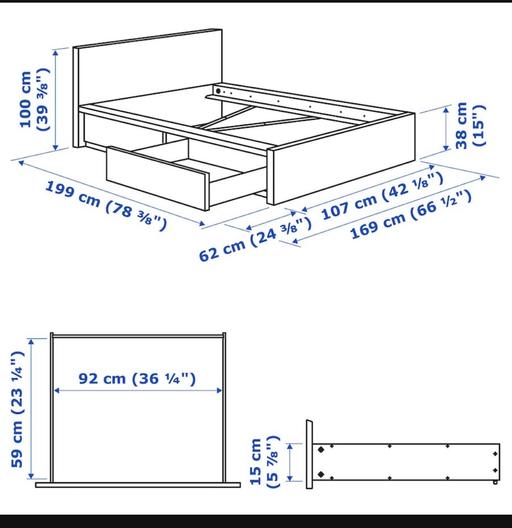 Buy & Sell West London Hounslow - Photos for Bad frame 2 storage boxes / white