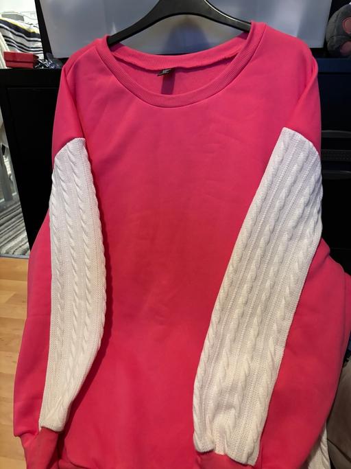 Buy & Sell West Midlands Sandwell - Photos for Ladies jumper pink and white size 22