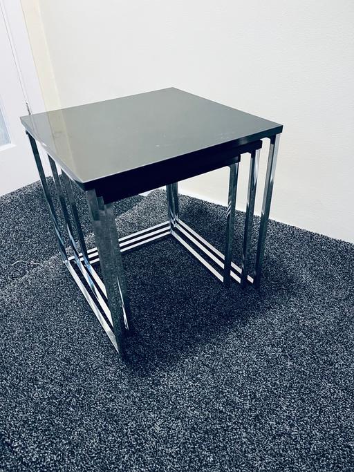 Buy & Sell West London Hounslow - Photos for Black/chrome nest tables