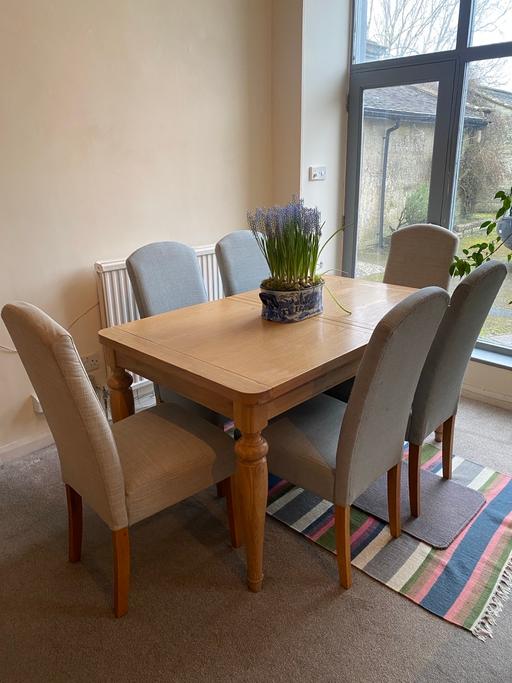 Buy & Sell Gloucestershire Gloucester - Photos for Oak dining table and six chairs