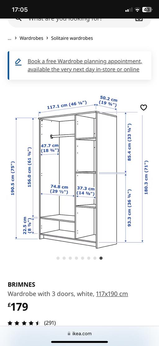 Buy & Sell Surrey Spelthorne - Photos for IKEA wardrobe