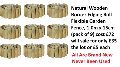 Buy & Sell Kent Folkestone and Hythe - Photos for 9 Brand New Wooden Border Lawn Edging cheap