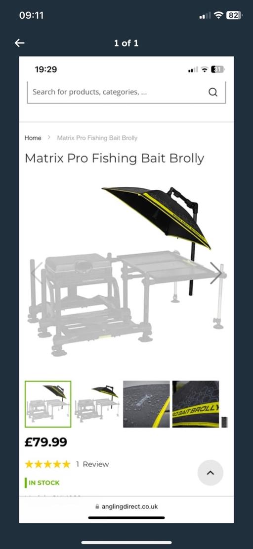 Buy & Sell Derbyshire Bolsover - Photos for Matrix pro fishing bait brolly