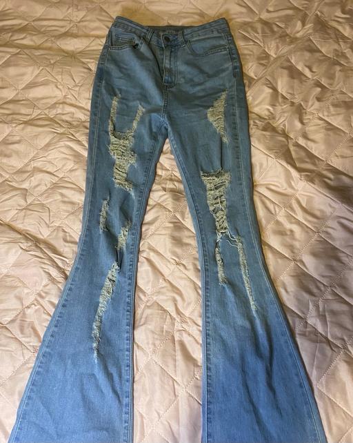 Buy & Sell West Midlands Birmingham - Photos for High waisted flared ripped jeans