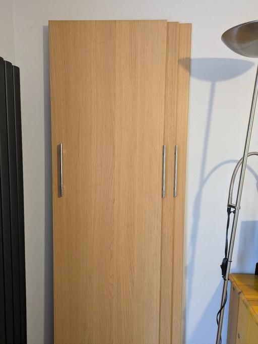 Buy & Sell West Midlands Dudley - Photos for 3 Ikea Pax wardrobe doors white oak w handles