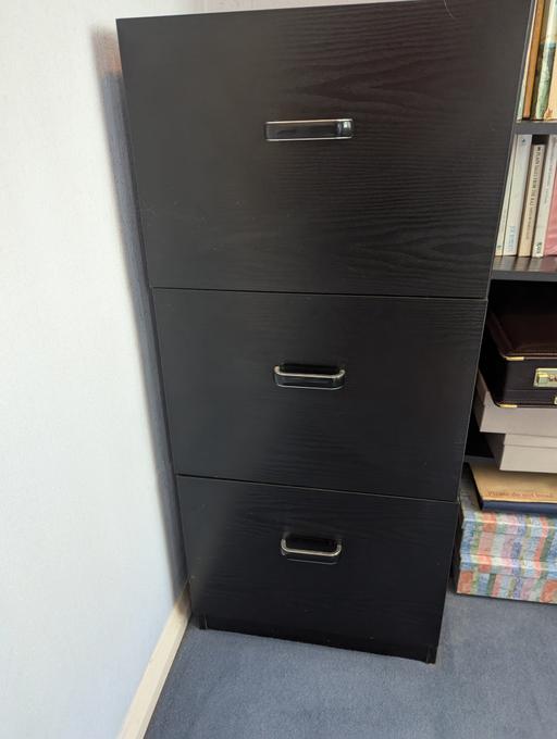 Buy & Sell North Yorkshire Ripon - North Yorkshire - Photos for Compact black 3-drawer filing cabinet