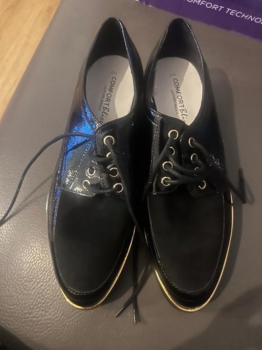 Buy & Sell Bedfordshire Central Bedfordshire - Photos for Comfort Bliss Black Leather Lace Up Shoes 4