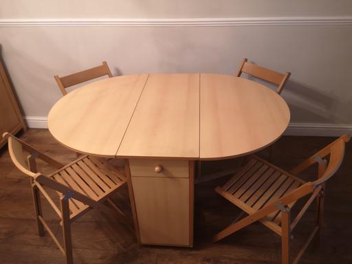 Buy & Sell West Midlands Sandwell - Photos for Butterfly Drop Leaf Dining Table & 4 Chairs