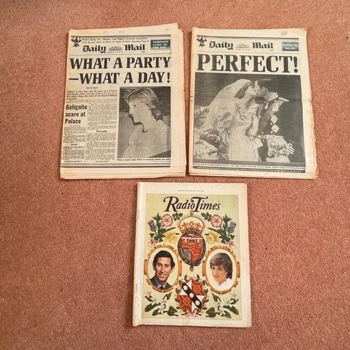 training Dorset Bournemouth, Christchurch and Poole - Photos for Bundle of Original 1981 Diana Wedding Newspap