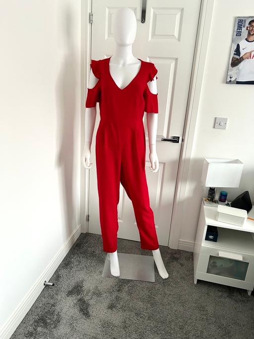 Buy & Sell Warwickshire Nuneaton and Bedworth - Photos for George Red Cold Shoulder Jumpsuit Size 10