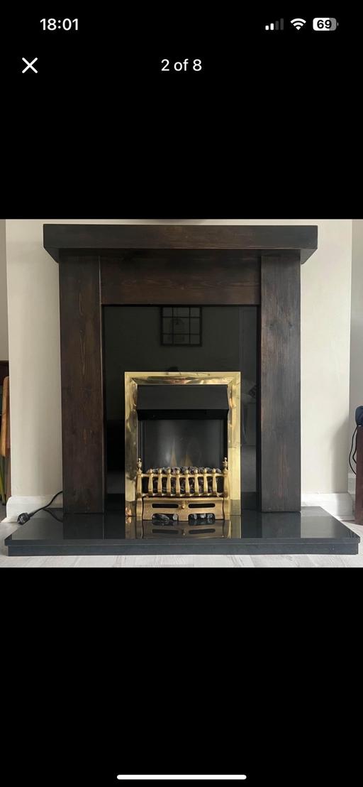 Buy & Sell Greater Manchester Tameside - Photos for Electric Fireplace Wood Surround Marble Base