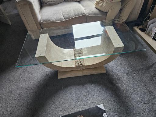 Buy & Sell Lancashire Hyndburn - Photos for glass and marble coffee table