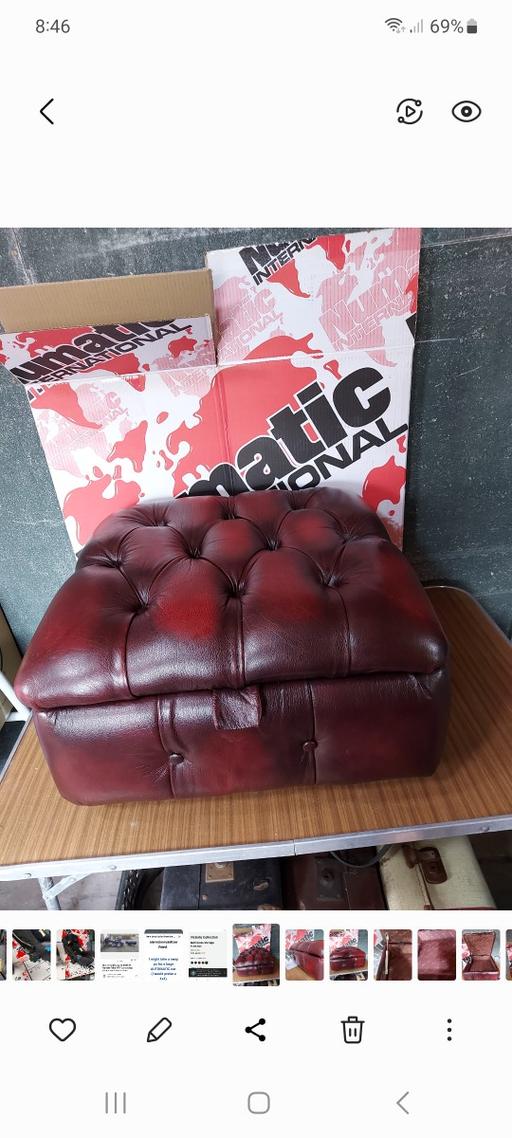 Buy & Sell Cheshire West and Chester Chester - CH3 - Photos for leather Chesterfield foot stool