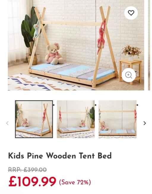 Buy & Sell West Midlands Dudley - Photos for Kids Pine Wooden Tent Bed