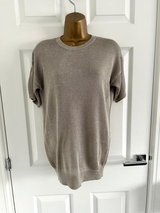 Buy & Sell Warwickshire Nuneaton and Bedworth - Photos for Mango Gold Sparkle Metallic Jumper Size M