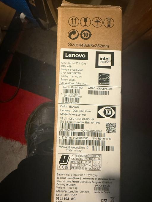 Buy & Sell South East London Kennington - South East London - Photos for new lenovo 100e 2nd gen 64GB LAP TOP