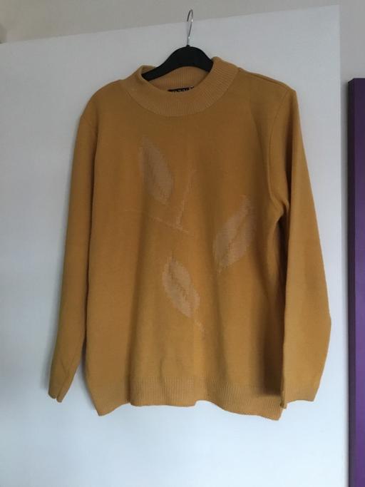 Buy & Sell West Midlands Walsall - Photos for Mustard jumper with leaf pattern M/L