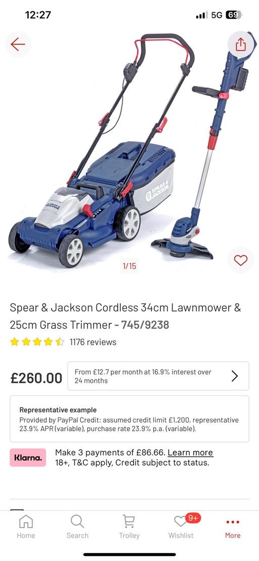 Buy & Sell Greater Manchester Manchester - Photos for Lawnmower & Grass Trimmer- Spear & Jackson