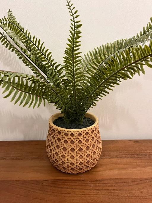 Buy & Sell East London All Saints - East London - Photos for Artificial Plant with Rattan Effect Plant Pot