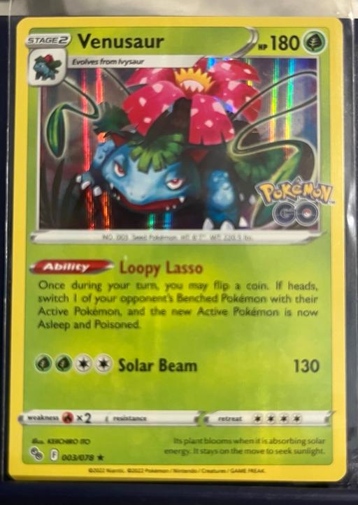 Buy & Sell Hertfordshire North Hertfordshire - Photos for Pokemon card - Venusaur 003/078 Pokemon Go