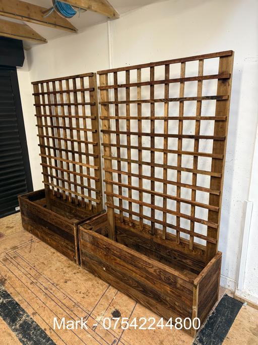 Buy & Sell Essex Colchester - Photos for Pair of Garden Planters + 6 foot high trellis