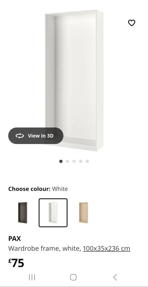 Buy & Sell Surrey Spelthorne - Photos for Ikea white large wardrobe 