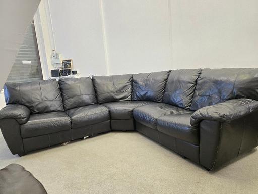 Buy & Sell West Midlands Dudley - Photos for Black leather corner sofa