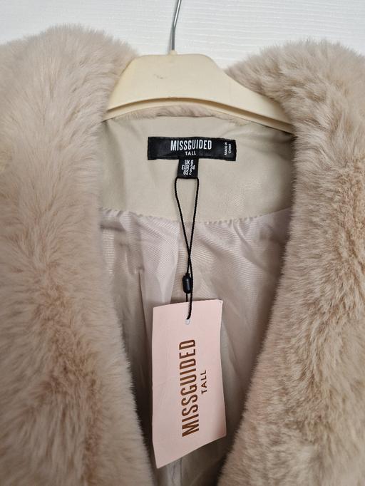 Buy & Sell Derbyshire Derby - Photos for Cream Faux Fur/Leather Long Coat