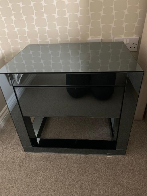 Buy & Sell Merseyside Saint Helens - Photos for Two Dwell Chio dark glass bedroom side table