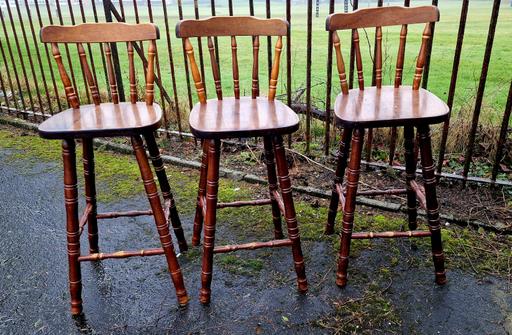 Buy & Sell West Midlands Walsall - Photos for 3 x Bar Stools - Wood