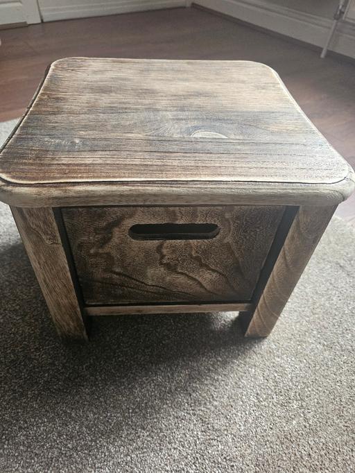 Buy & Sell West Yorkshire Bradford - Photos for Wooden storage stool with drawer