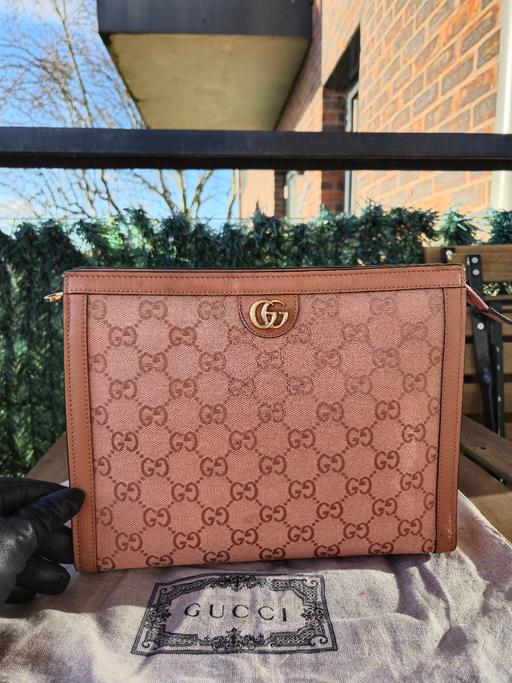 Buy & Sell North West London Colindale - North West London - Photos for Gucci GG Pattern Rose Pink Pouch Authenticate