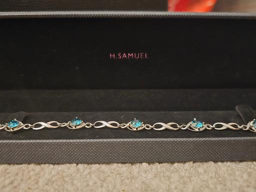 Buy & Sell Hertfordshire East Hertfordshire - Photos for H-Samuel blue topaz silver bracelet