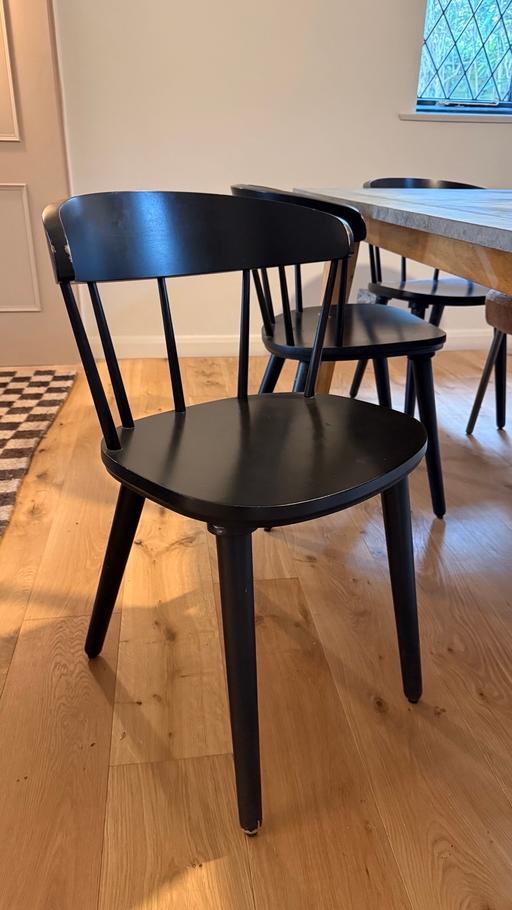 Buy & Sell Surrey Guildford - Photos for 4 black dining chairs