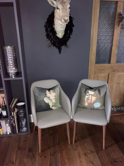 Buy & Sell Worcestershire Bromsgrove - Photos for 2 leather mid century style chairs - occasion