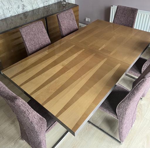 Buy & Sell West Midlands Dudley - Photos for Italian inlaid wood dining table six chairs