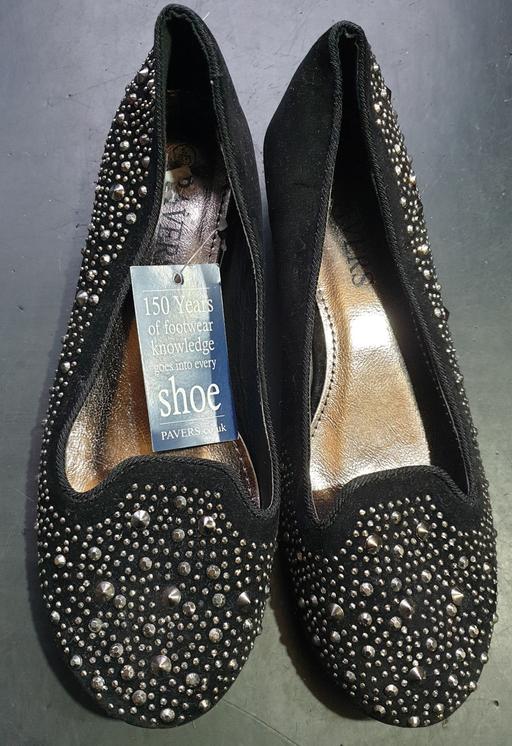 Buy & Sell West Midlands Dudley - Photos for Pavers Wedge Slip On Black Sparkle Shoes UK 6