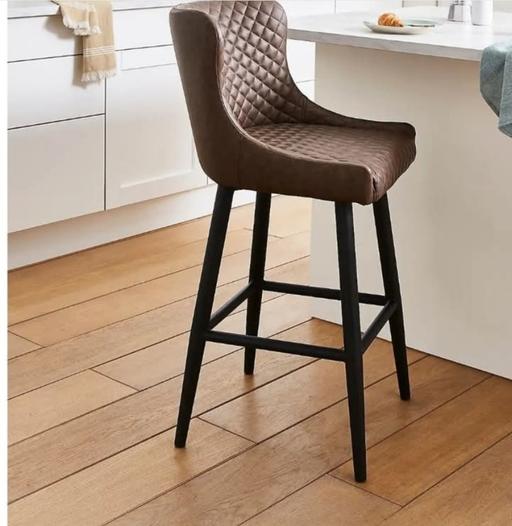 Buy & Sell West Midlands Sandwell - Photos for 2 counter height brown padded stools