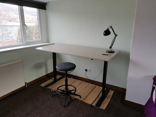 Buy & Sell West Yorkshire Calderdale - Photos for Ikea Trotten desk and Lidkullen stool