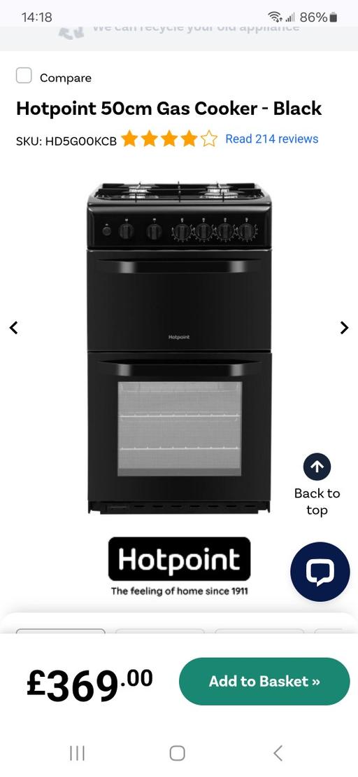 Buy & Sell West Midlands Dudley - Photos for Hotpoint Gas Cooker