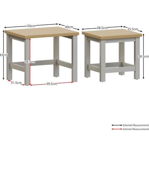 Buy & Sell South West London Sutton - Photos for Grey and oak nest of 2 tables