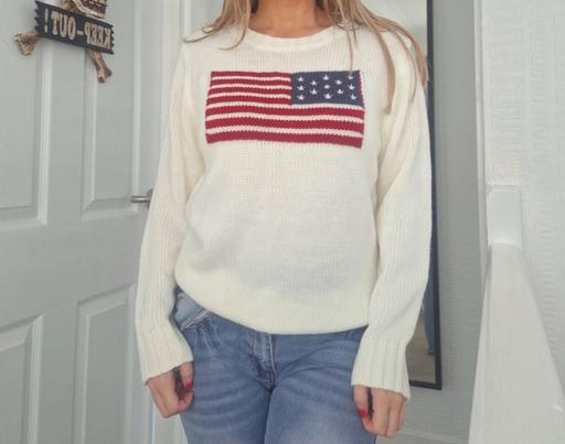 Buy & Sell West Midlands Walsall - Photos for cream USA jumper sweater knitted top 8