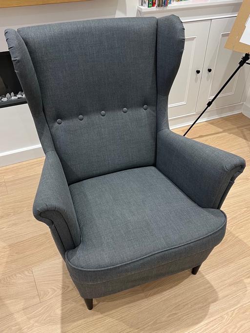 Buy & Sell South West London Kingston upon Thames - Photos for IKEA Strandmon Wing Chair Nordvalla dark grey