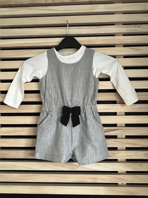 Buy & Sell Greater Manchester Bury - Photos for Silver striped dungaree set