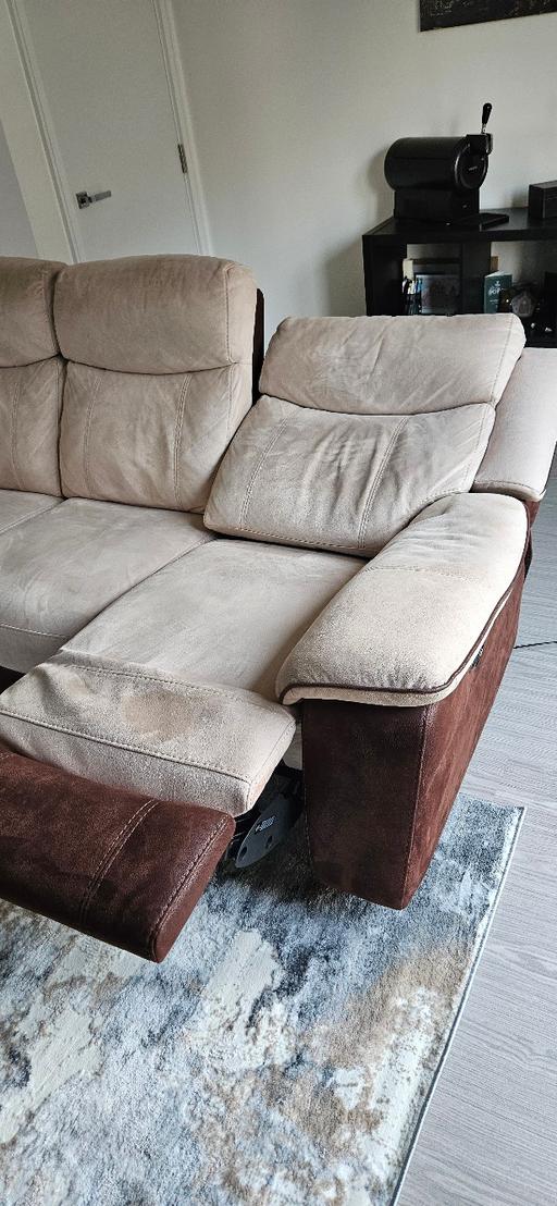 Buy & Sell Essex Chelmsford - Photos for DFS Electric Recliner 3-Seater Sofa & Pouffe