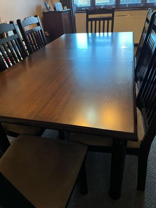 Buy & Sell West Yorkshire Leeds - Photos for Extending dining table & 8 chairs (Mahogany)