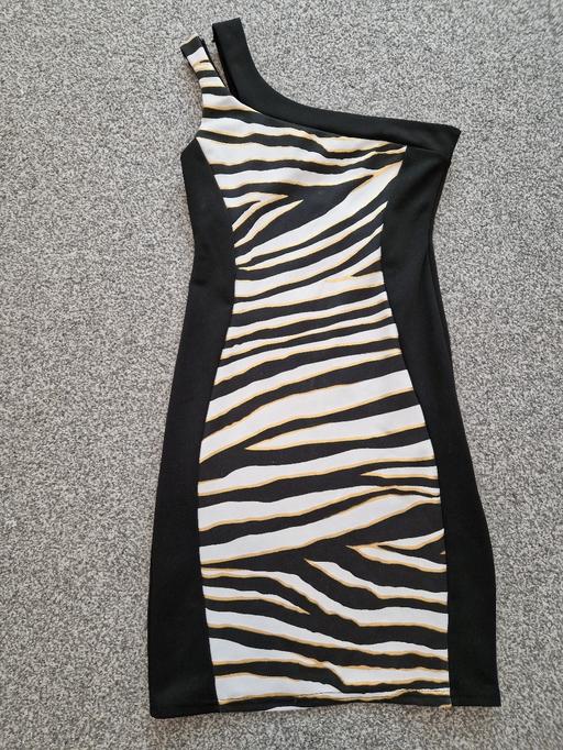 Buy & Sell Nottinghamshire Gedling - Photos for Jane Norman One Shoulder Zebra Dress size 10