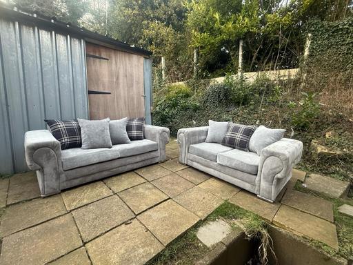 Buy & Sell Greater Manchester Bury - Photos for Sofa-bed 3&2 seater Grey