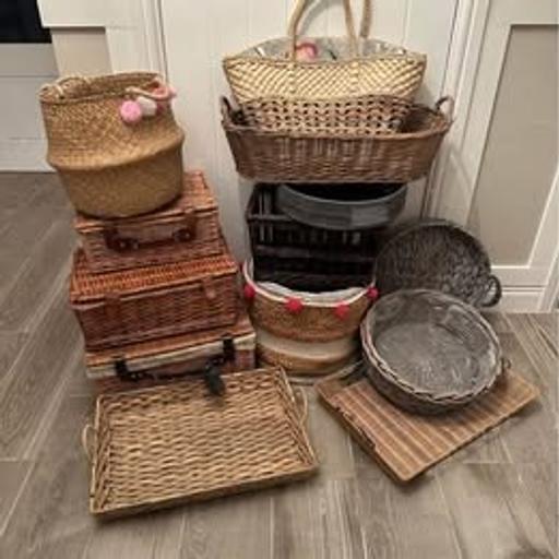 Buy & Sell Nottinghamshire Ashfield - Photos for Wicker Baskets 🧺 Trays & Wicker Shopping Bag