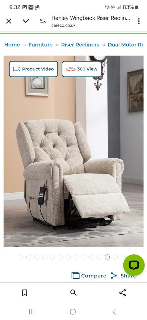 Buy & Sell Hertfordshire Stevenage - Photos for careco wingback mobility arm chair